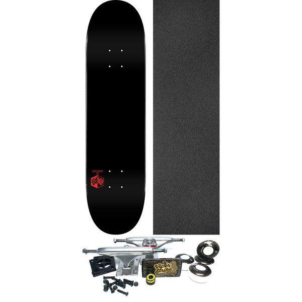 Mini Logo Skateboards Chevron Detonator Black Skateboard Deck 291/K-20 - 7.75" x 31.08" - Complete Skateboard Bundle